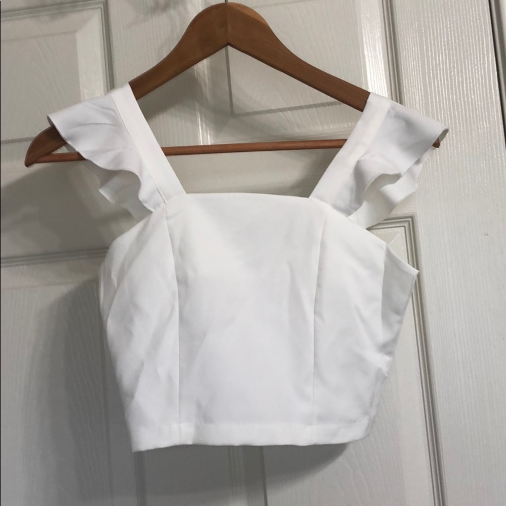 White crop top